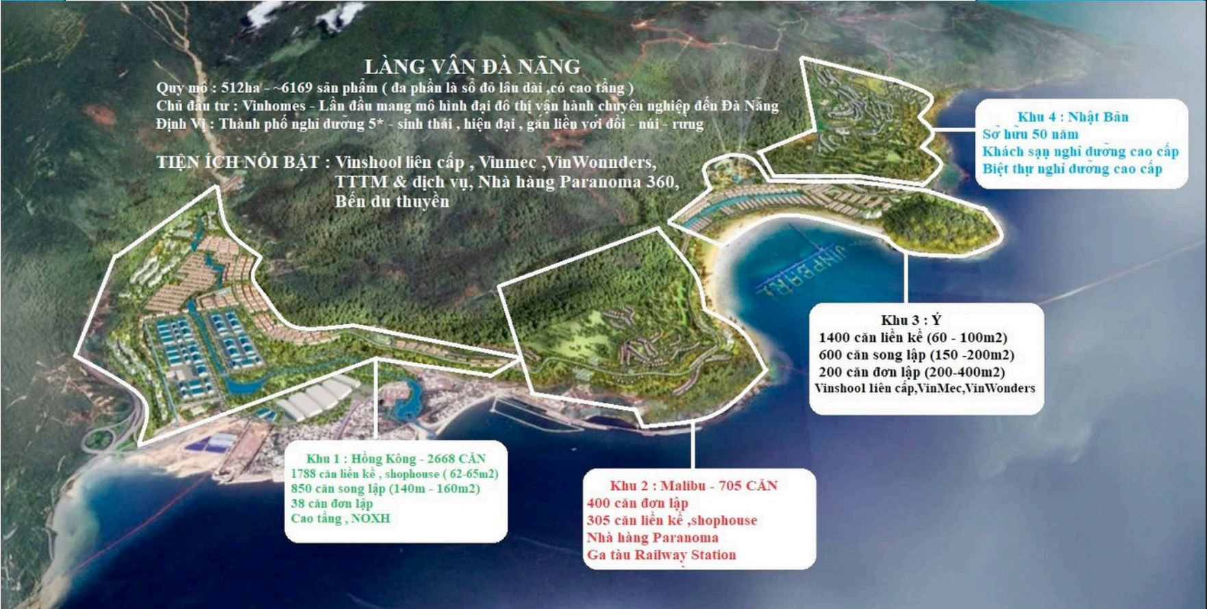 Vinhomes Hải Vân Bay 2 sơ đồ quy hoạch tổng thể các tiện ích cho dự án bất động sản Vinhomes Hải Vân Bay