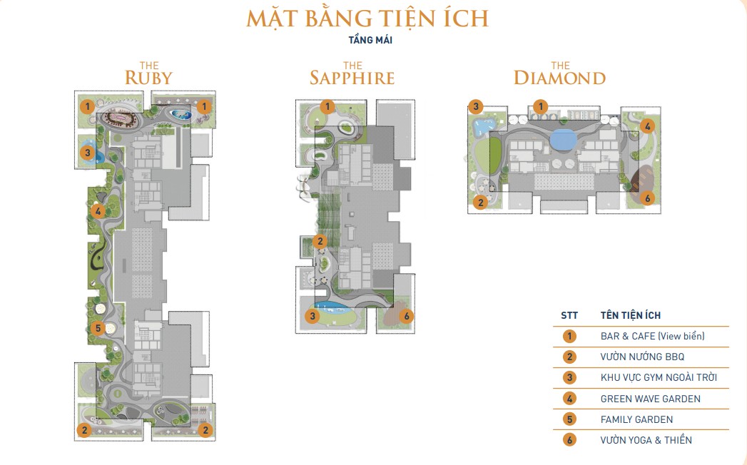 Mặt bằng tiện ích dự án Newtown Diamond
