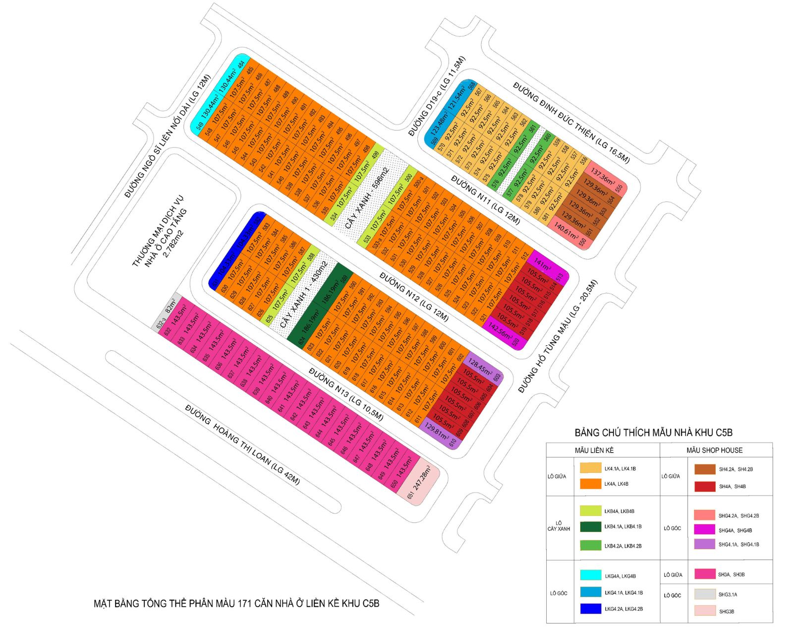 Futa Royal Park (Phương Trang C5B) 2 Mặt bằng tổng thể dự án Phương Trang C5B